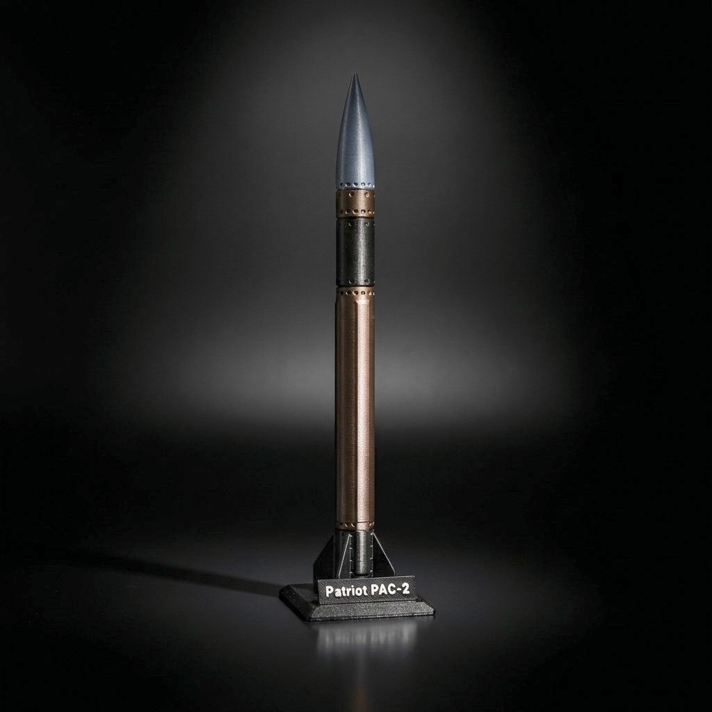1:12 Patriot PAC-2 Missile 3D Printed Model Military Collectible Display