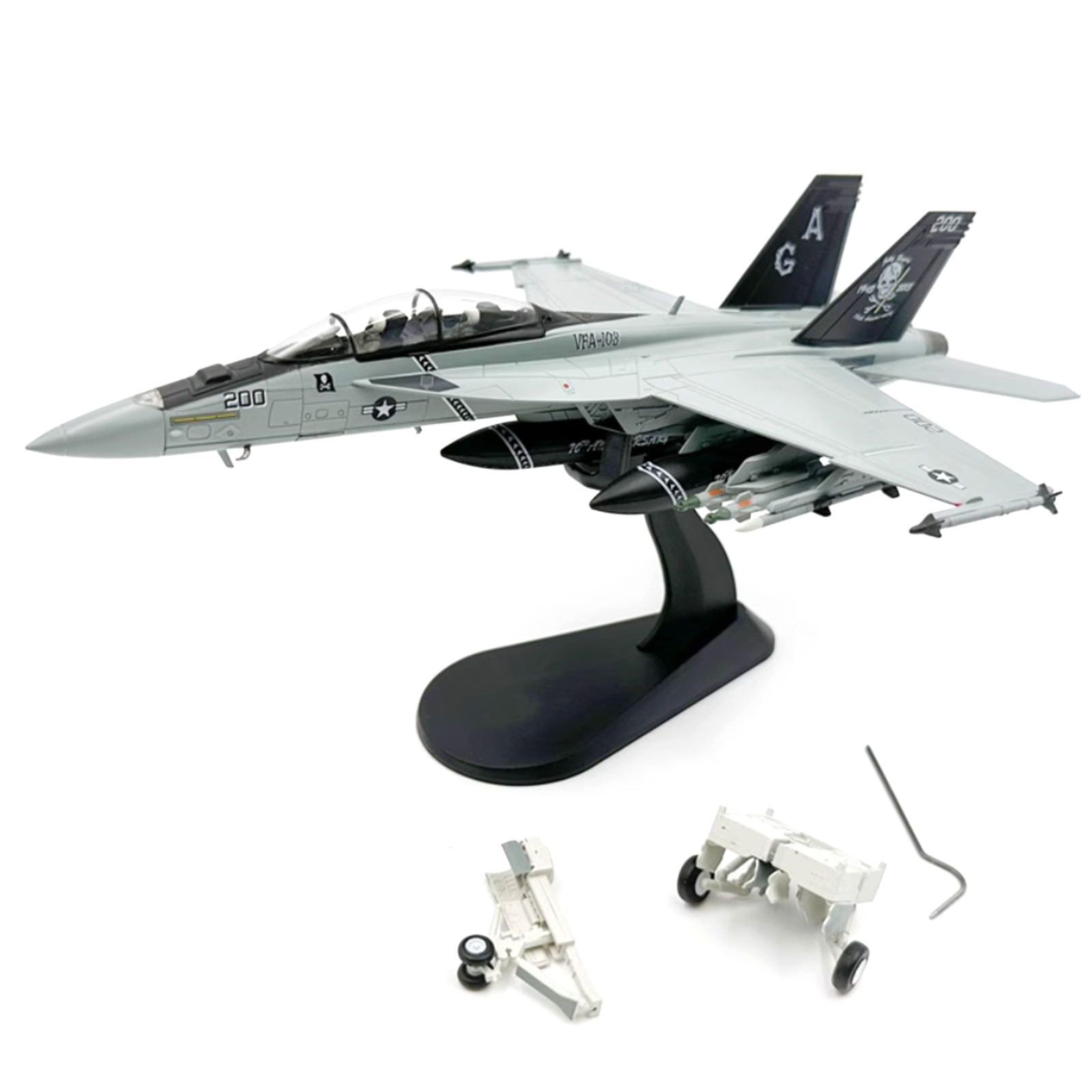 1/72 Scale US F/A-18F F18 Super Hornet Strike Fighter Shipborne Jet Alloy Model