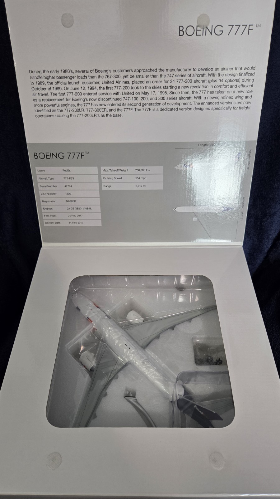 GEMINI JETS 1:200 scale FedEx EXPRESS BOEING 777F G2FDX951 N888FD