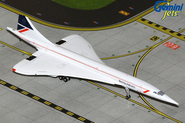 GJBAW2390 GeminiJets Concorde 1/400 Model G-BOAA British Airways