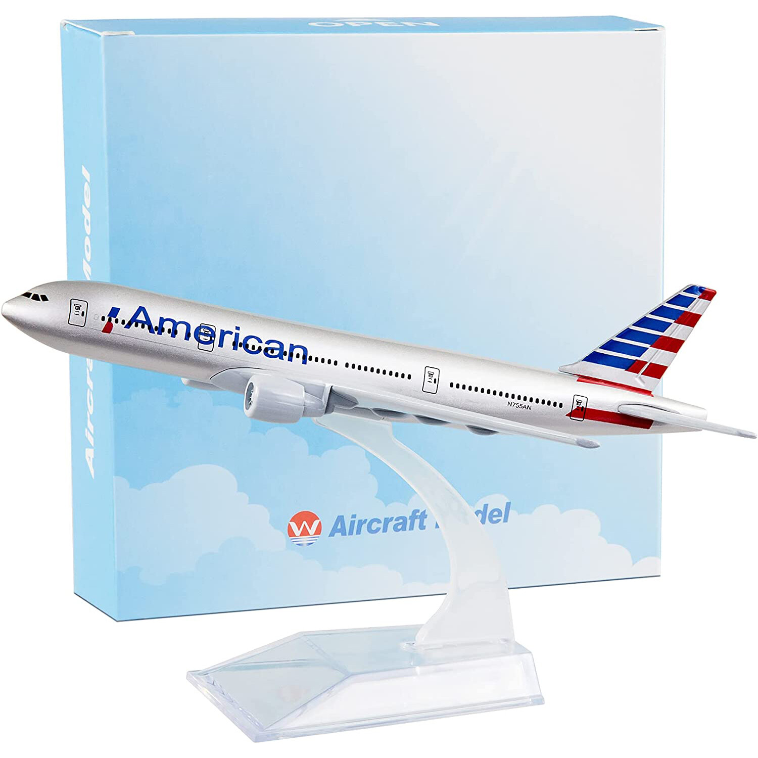 1:400 Alloy American B777 Airplane Model Diecast Planes Aviation Collection