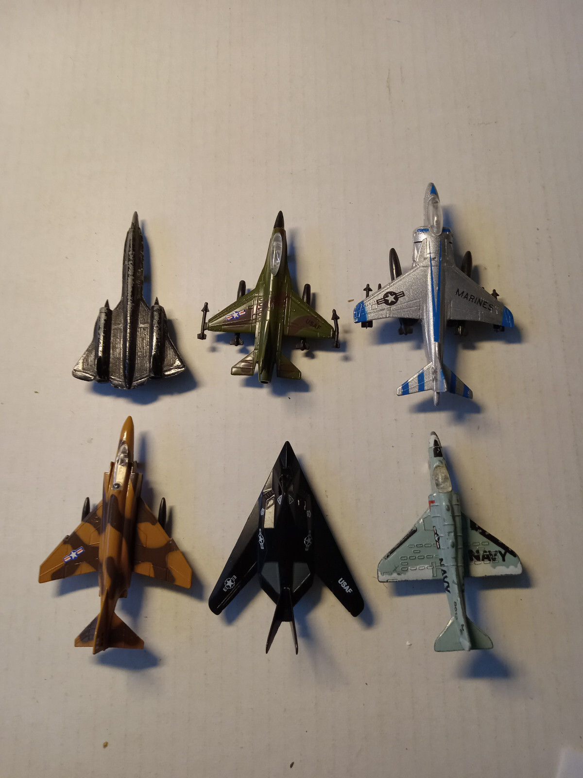 Dyna Flites Jet Aircraft LOT Fighter Bomber Stealth F16 Phantom Skyhawk Die Cast