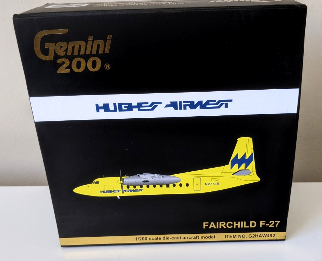 Gemini Jets 1:200 Hughes Airwest Fairchild F-27 Diecast Model G2HAW492 – NEW