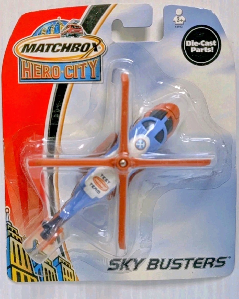 MATCHBOX HEROCOPTER HERO CITY SKY BUSTERS DieCast Aircraft Mattel NIP New Carded