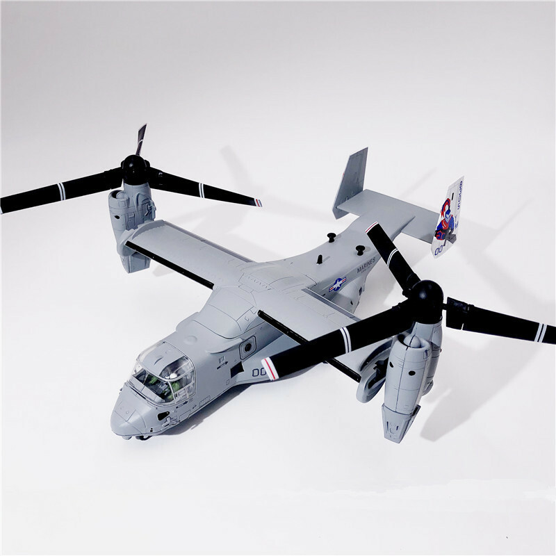 US Marine Corps V22 Osprey Diecast Model Display Collection Gift Statue 1/72