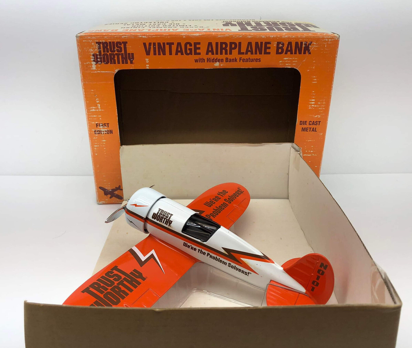 Spec Cast Liberty Trust Worthy Vintage DieCast Airplane Bank Limited Edition.