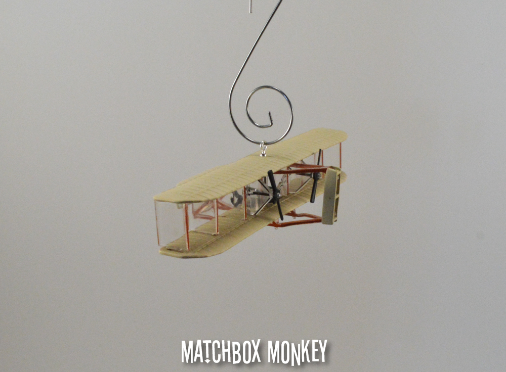Wright Brothers Flyer Kitty Hawk Custom Christmas Ornament Model Bros Aircraft