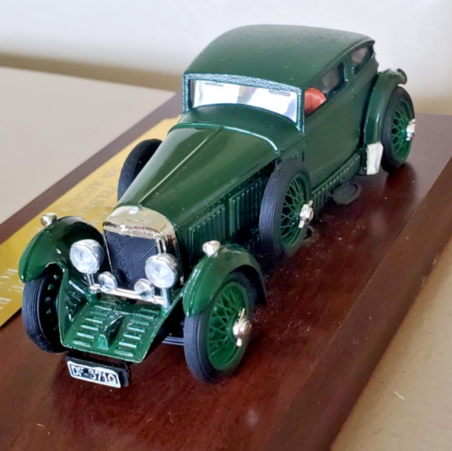 Rare 1:43 Bentley Speed Six Blue Train. Woolf Barnato. Brooklands 1995 On Plinth