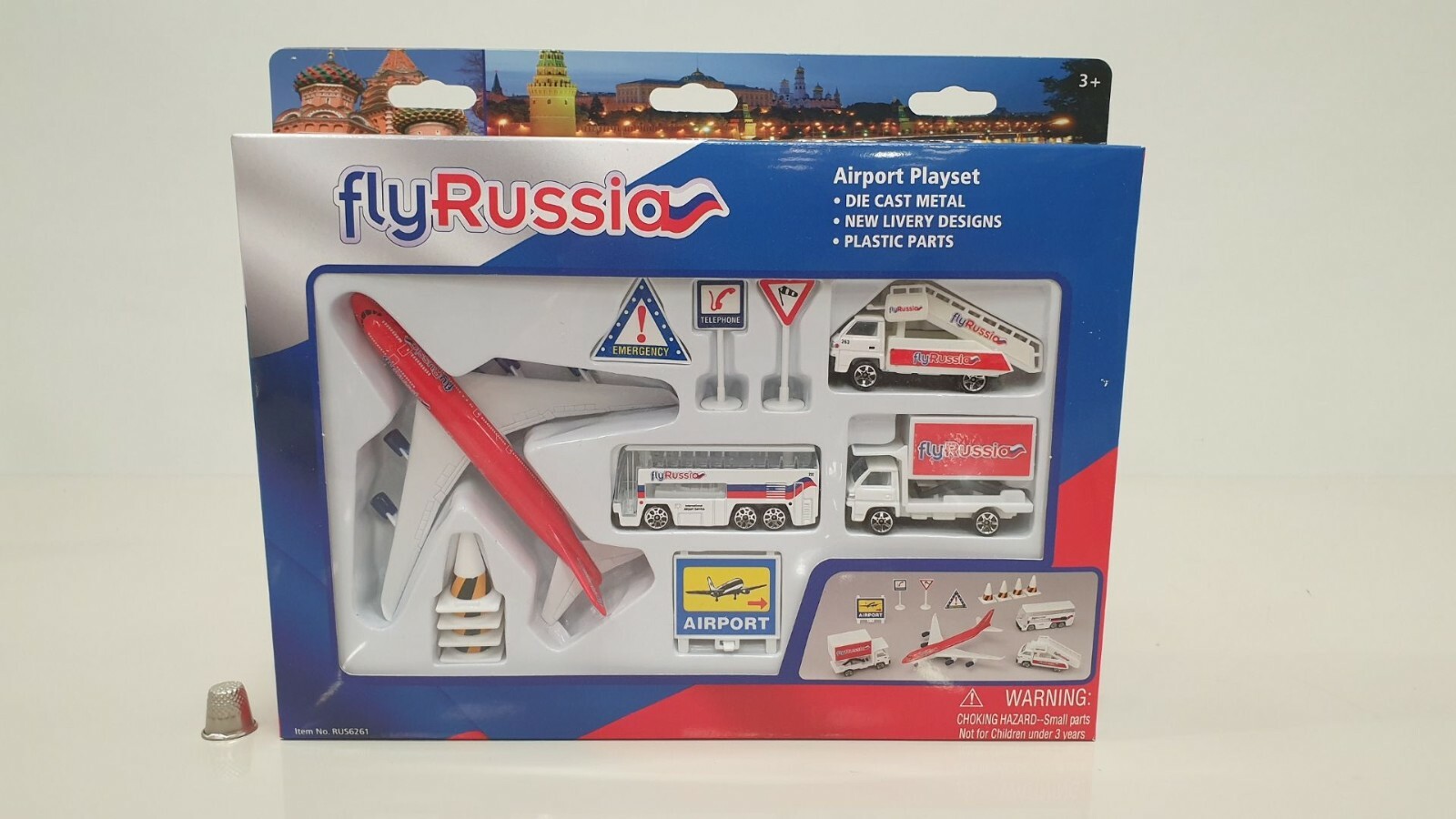 RRP £19.99 – flyRussia DIECAST AIRPORT PLAYSET BY PREMIER PORTFOLIO – NEW IN BOX