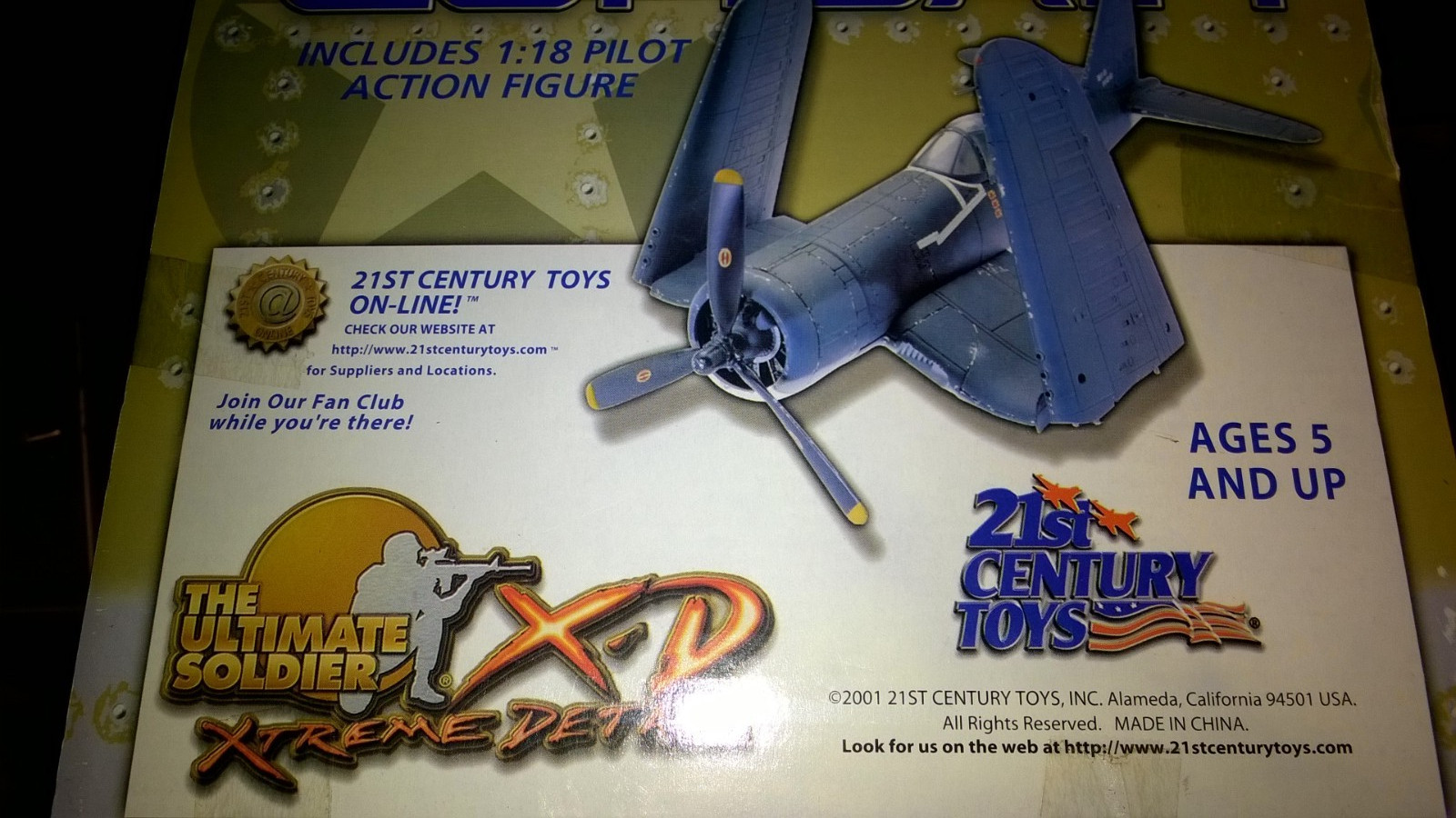21st Century Toys 1:18 F4Y-1D Corsair RAF Version WWII Fighter NIB