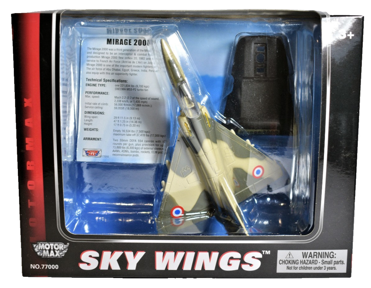 Motormax Skywings – Dassault Mirage 2000 – Jet Fighter – Diecast Aircraft Toy