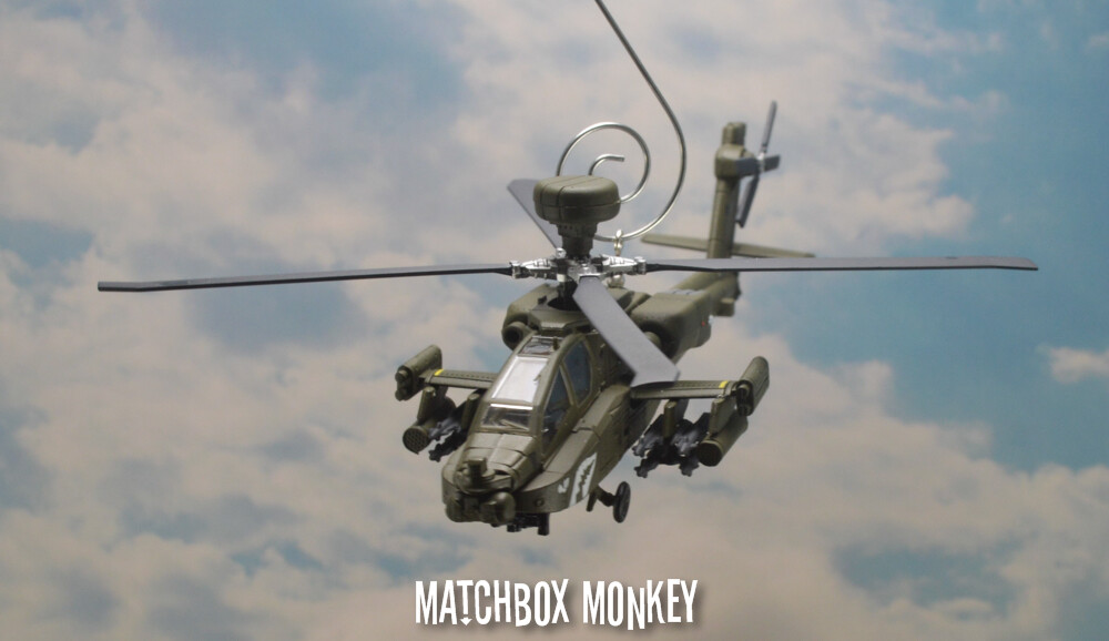 US Army Modern Boeing AH-64D Longbow Apache Helicopter Christmas Ornament USA