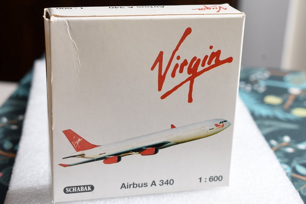 1:600 Schabak 955/127 VIRGIN Airbus A340 Diecast Metal Plane