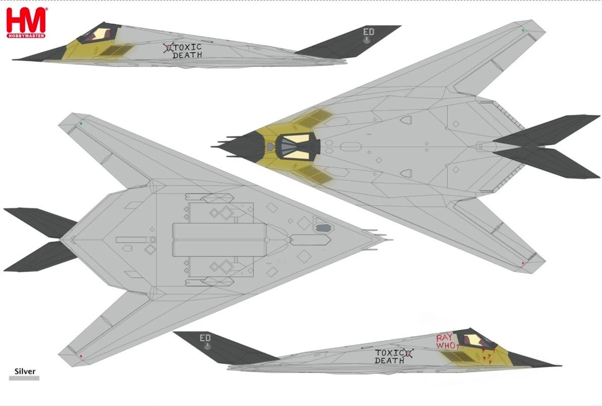 Hobby Master 1:72 HA5810 Lockheed F-117A Nighthawk Toxic Death, USAF, 1991