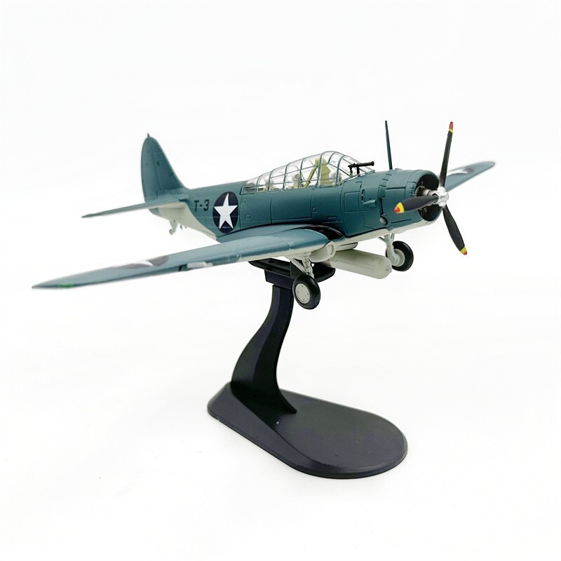 1/72 Wltk WWII US NAVY TBD-1 Devastator Bomber VT-8 USS Hornet Diecast Model