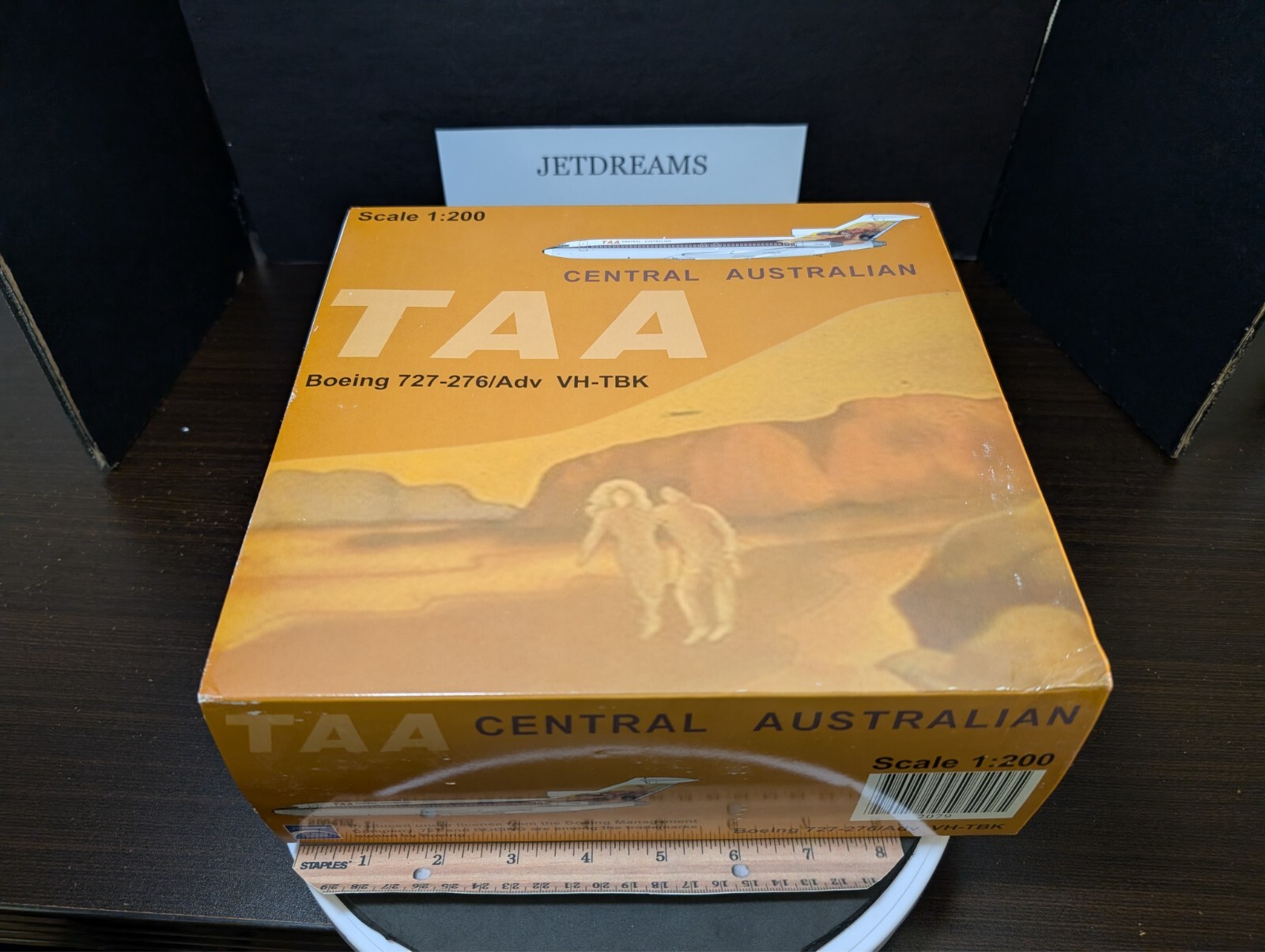 1/200 TAA TRANS CENTRAL AUSTRALIAN BOEING 727-200 1970’S COLORS VH-TBK JC WINGS