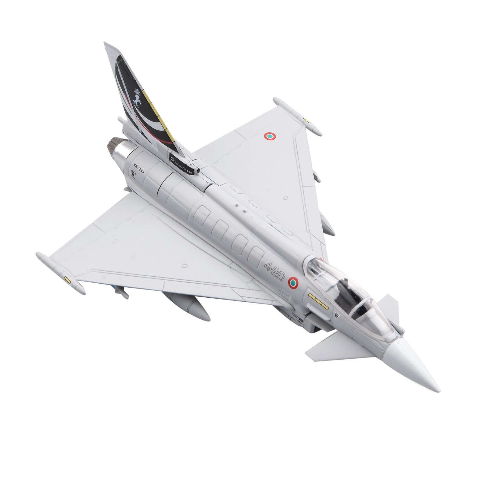 Diecast Eurofighter Typhoon Fighter Model 1:100 Scale 16cm Alloy Desktop Display