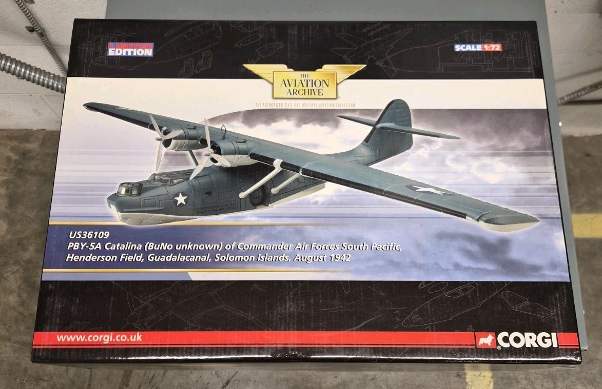 Corgi Aviation US36109 PBY 5A Catalina Commander Air Forces South Pacific Aug 42
