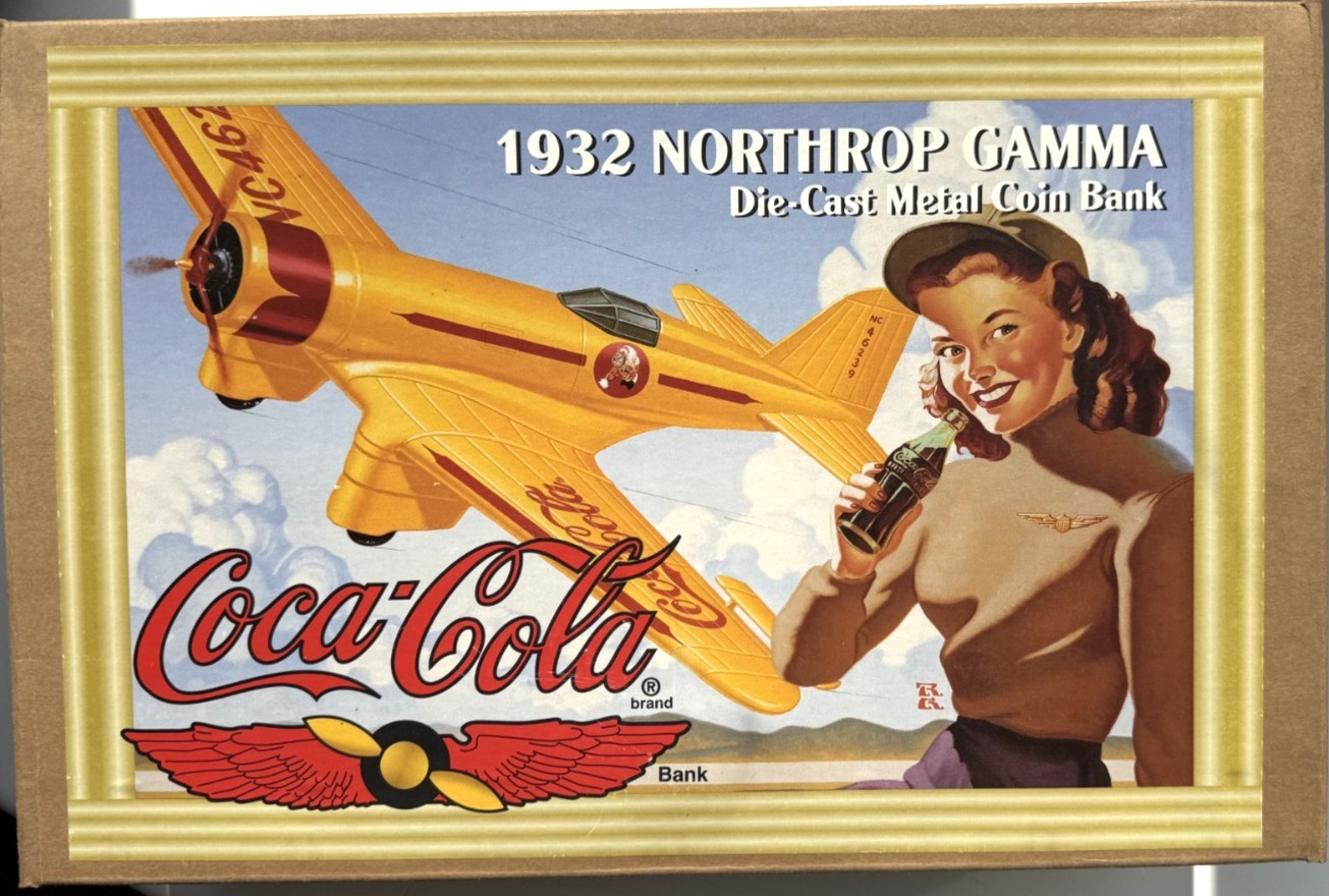 ERTL Collectibles Northrop Gamma Coca Cola Coin Bank