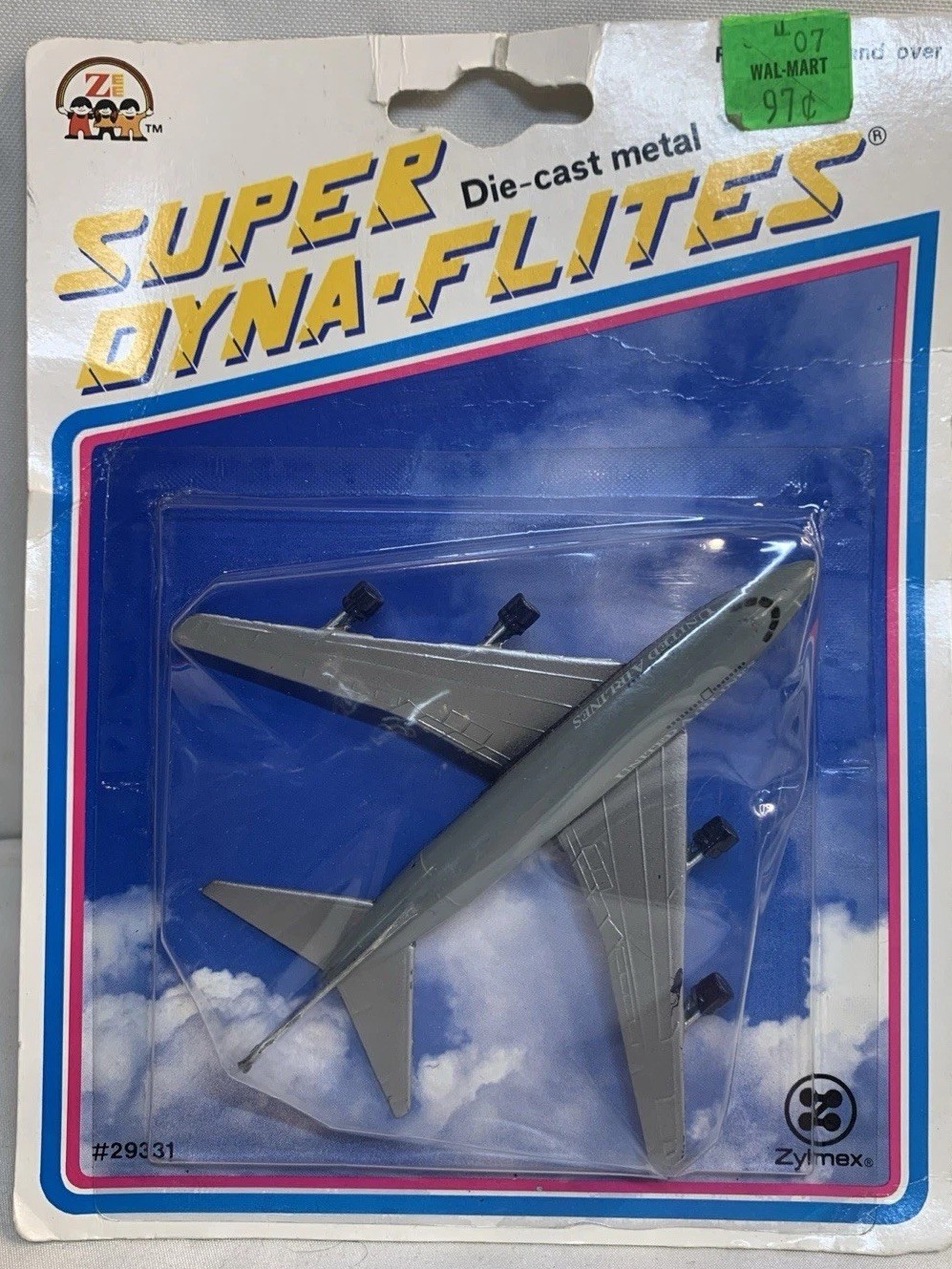 Zylmex Super Dyna-Flites Vintage Die Cast Metal United Airlines Plane New NOS