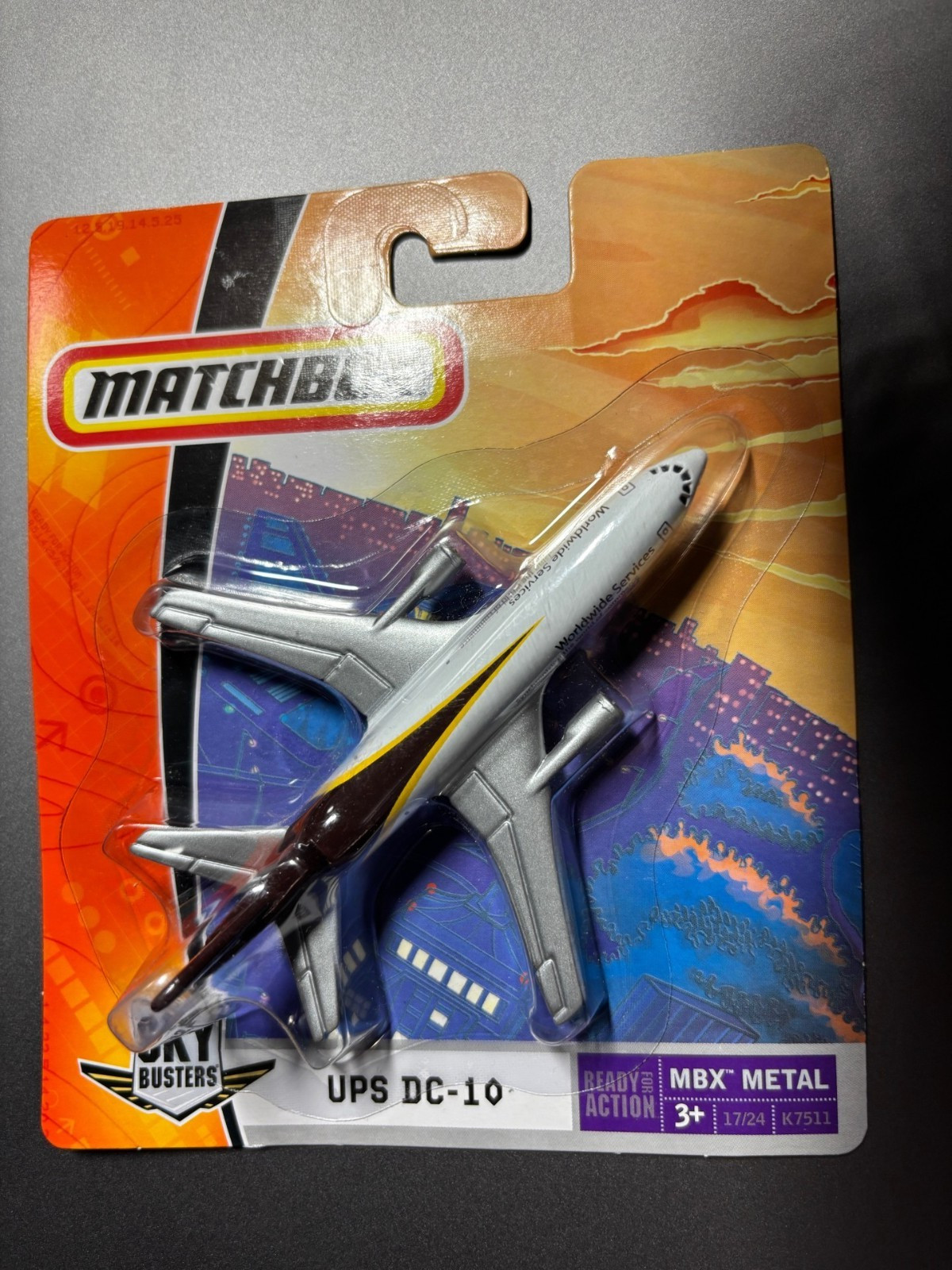 2007 Matchbox Sky Busters UPS DC-10 MBX Metal