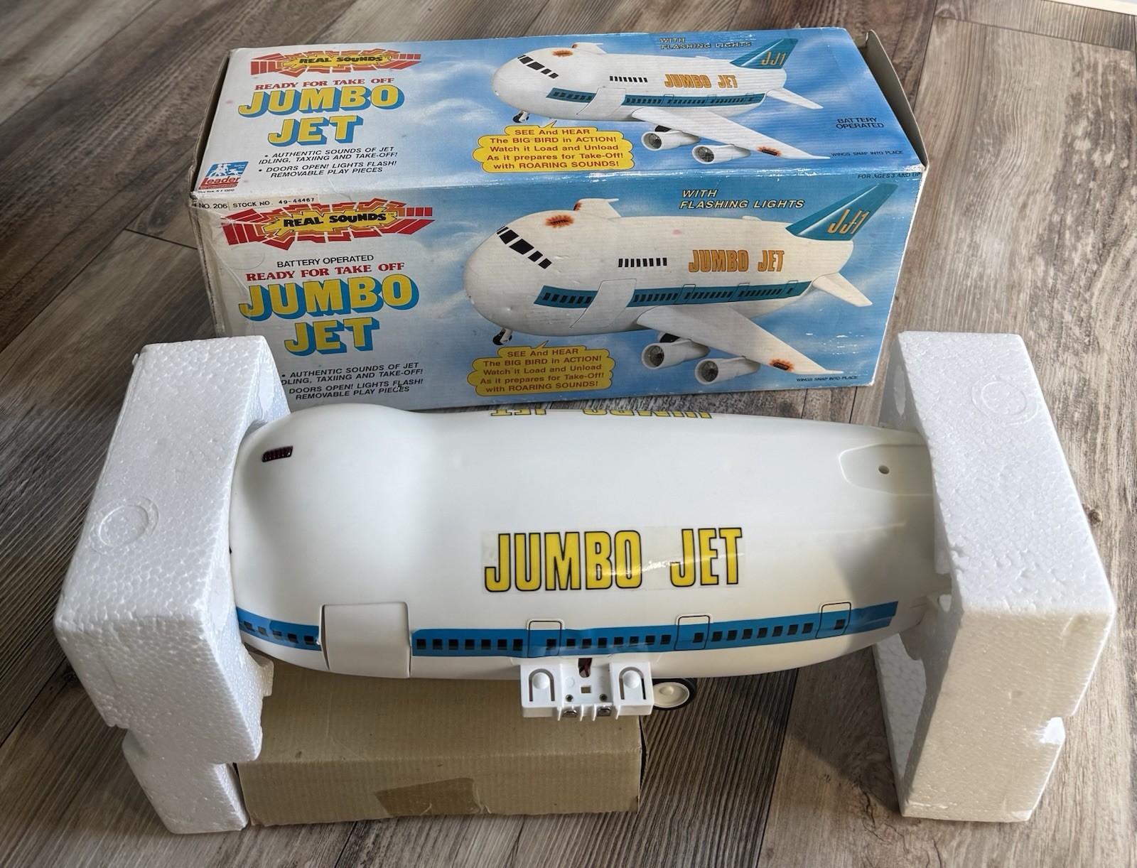 1986 Jumbo Jet Airplane w/Box Engine Sounds Toy Plane – Leader🌟 NEW! YouTube!!!
