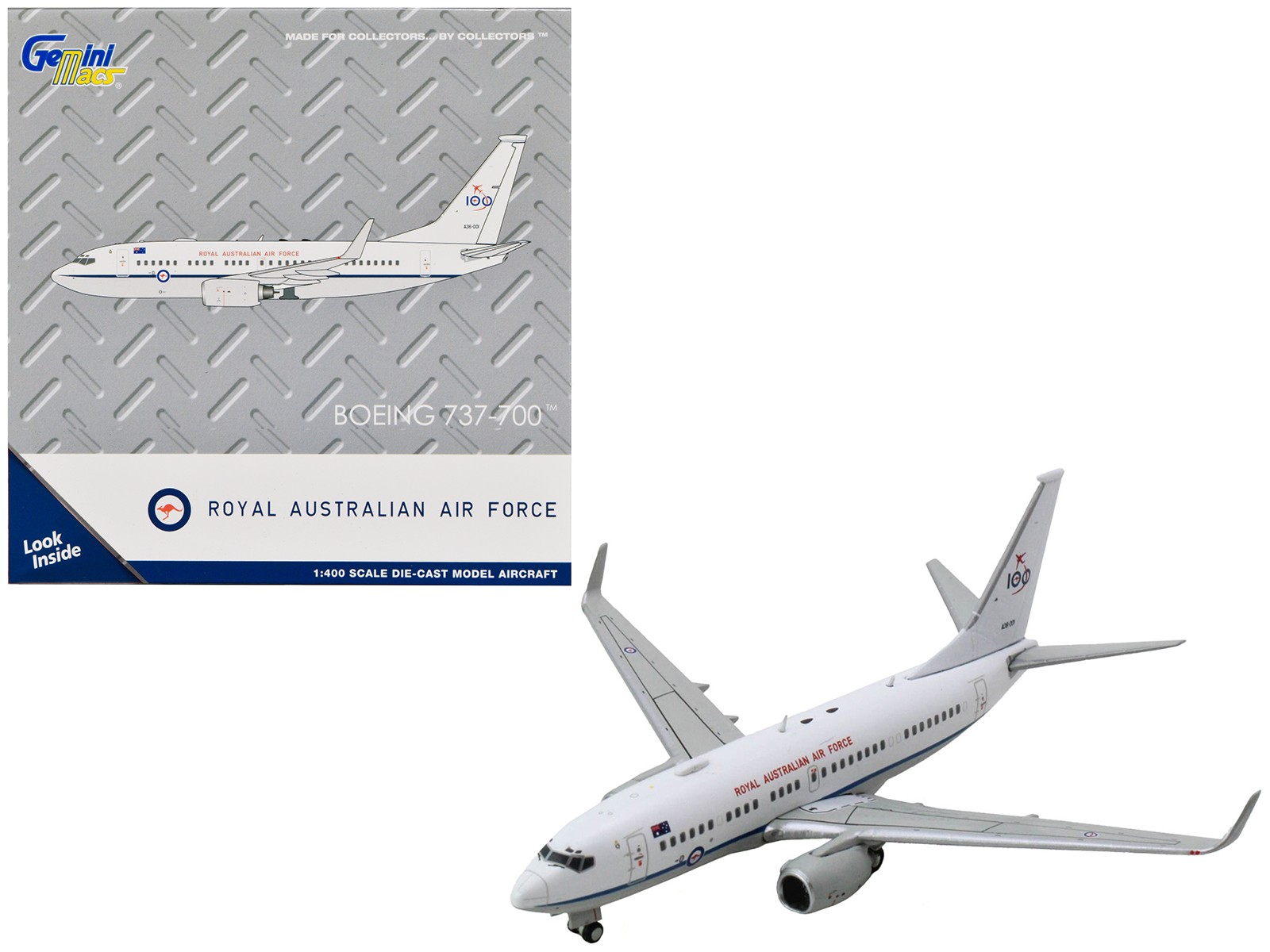 Boeing 737 700 Aircraft White Series 1/400 Gemini Macs by GeminiJets A36 001