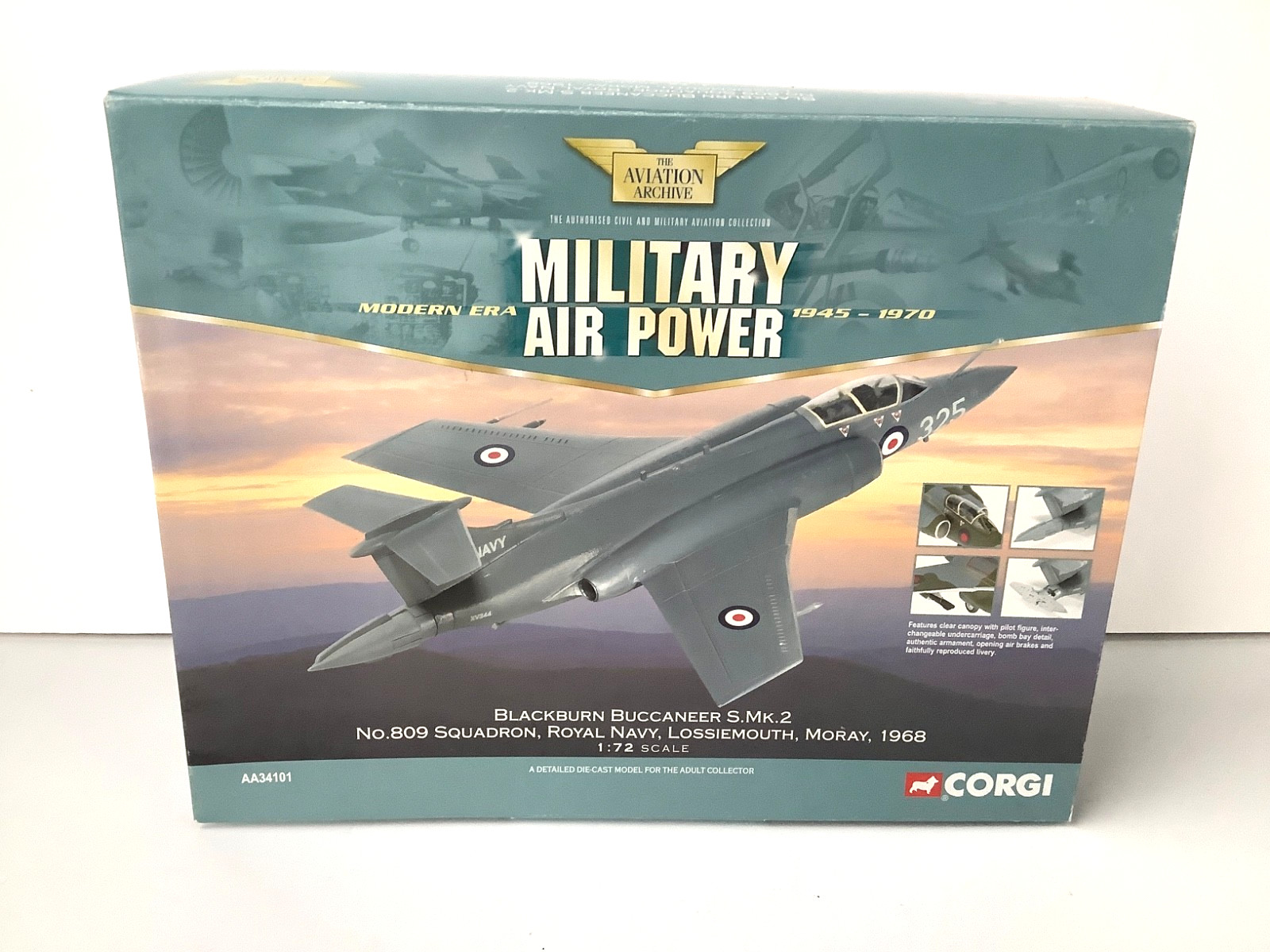 Corgi AA34101 1:72 Blackburn Buccaneer S Mk2 Royal Navy 809 Sqn BNIB