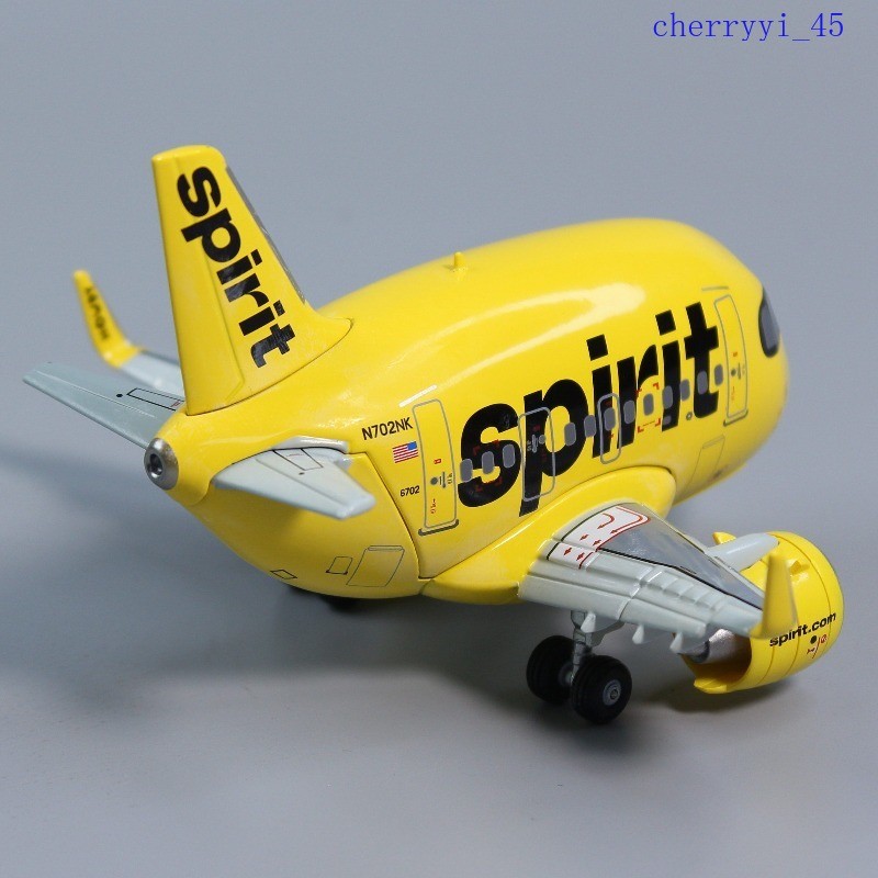 70102PP Q Version Egg Plane Spirit Airlines A321NEO Diecast Airplane Model Gift