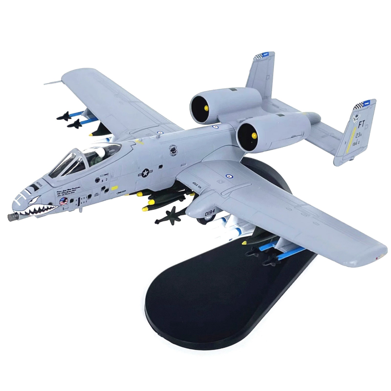6.5in 1/100 Scale US A-10A Attack Plane Model Military Aircraft Decoration