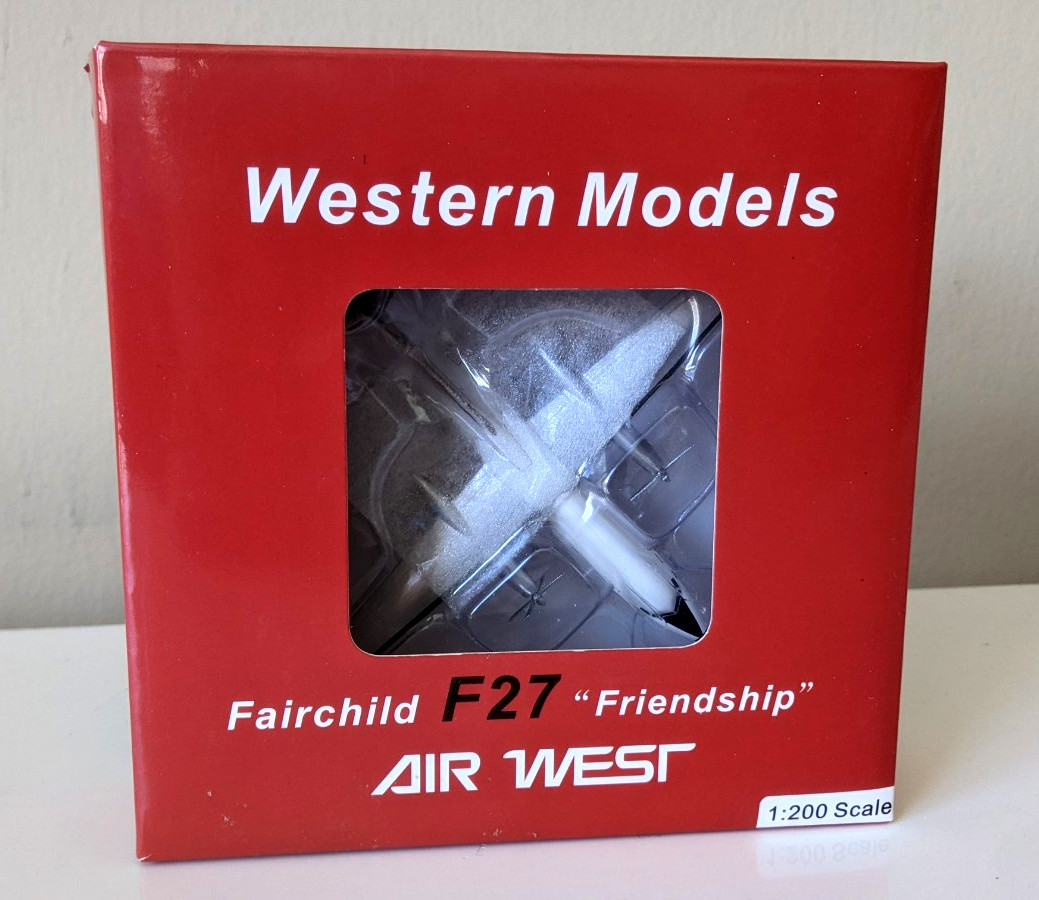 Western Models 1:200 Air West Fairchild F27 “Friendship” Diecast Model WE-19019