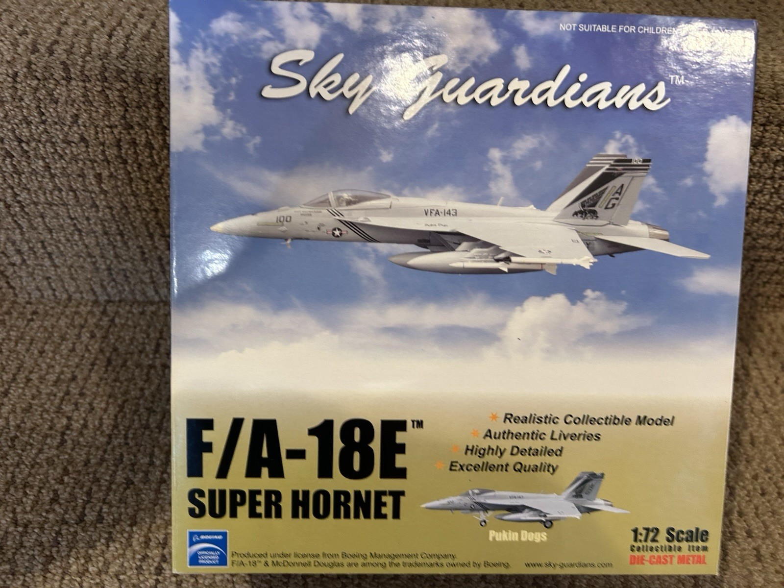 Witty Wings 1:72 F/A-18E Super Hornet, VFA-143 US Navy Pukin Dogs WTW-72-007-007