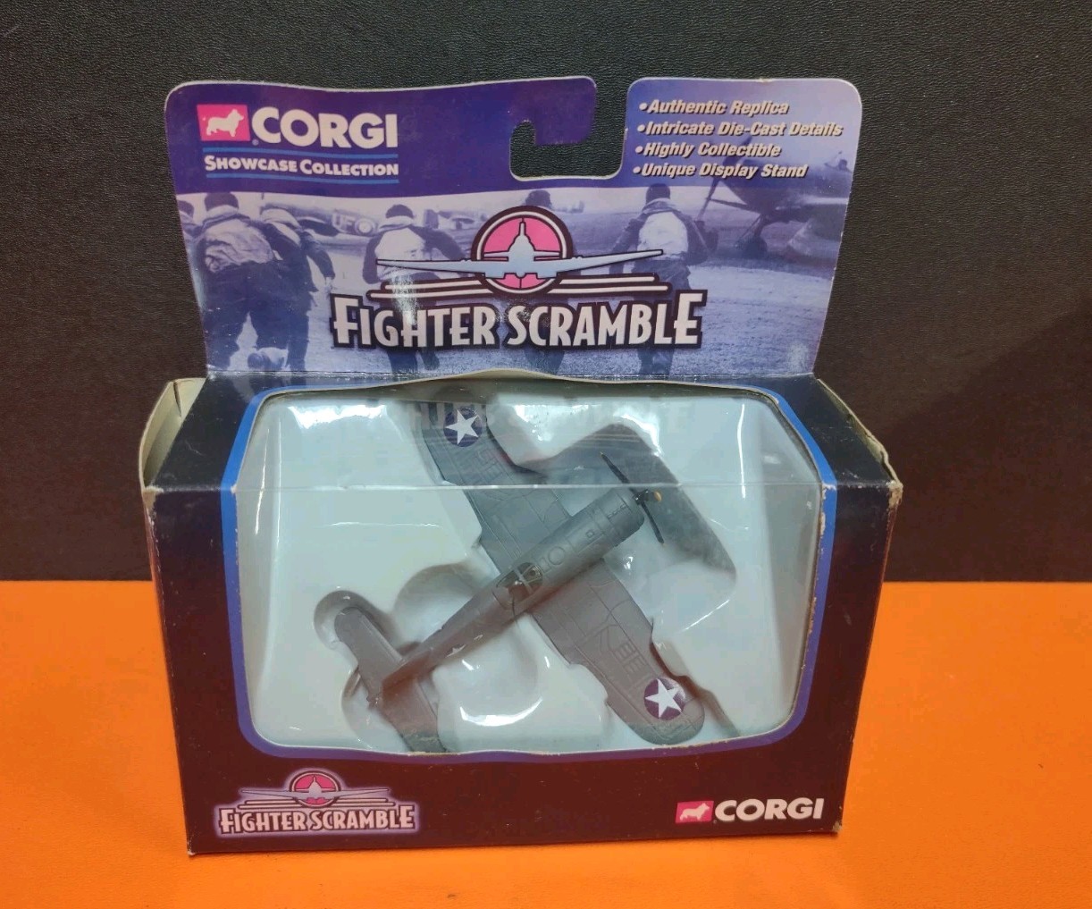2002 CORGI Fighter Scramble Vought F-4U Corsair WWII US Navy Die Cast Aircraft
