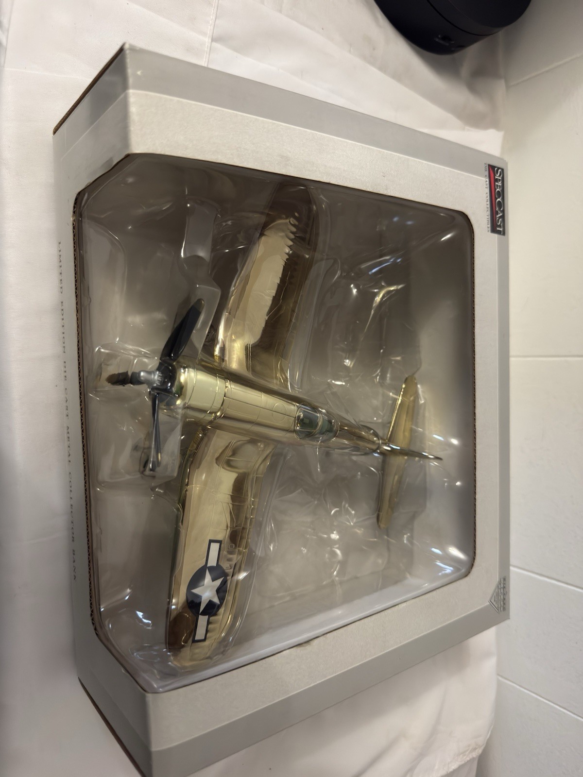 SpecCast F4U-1 Corsair Lulubelle Gold Edition 1:48 Diecast Bank #47512