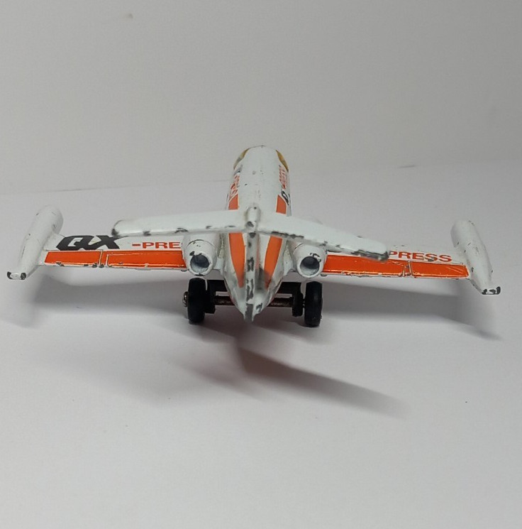 Matchbox Lesney SkyBusters Lear Jet Press Freight Courier Jet Plane Diecast 1973