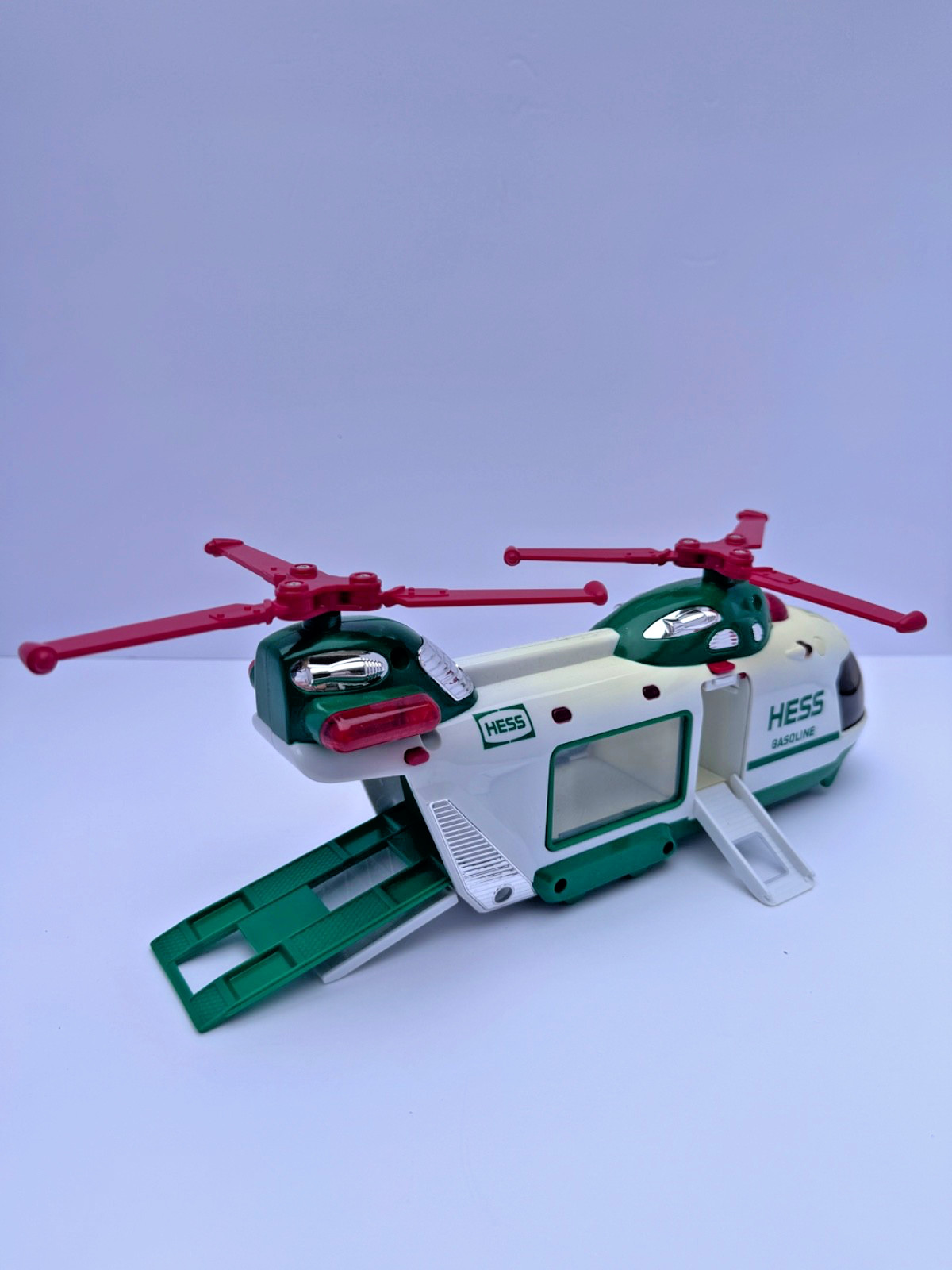 2001 Hess Toy Truck Helicopter with Cruiser Lights & Sounds – MISSING MOTORCYCLE