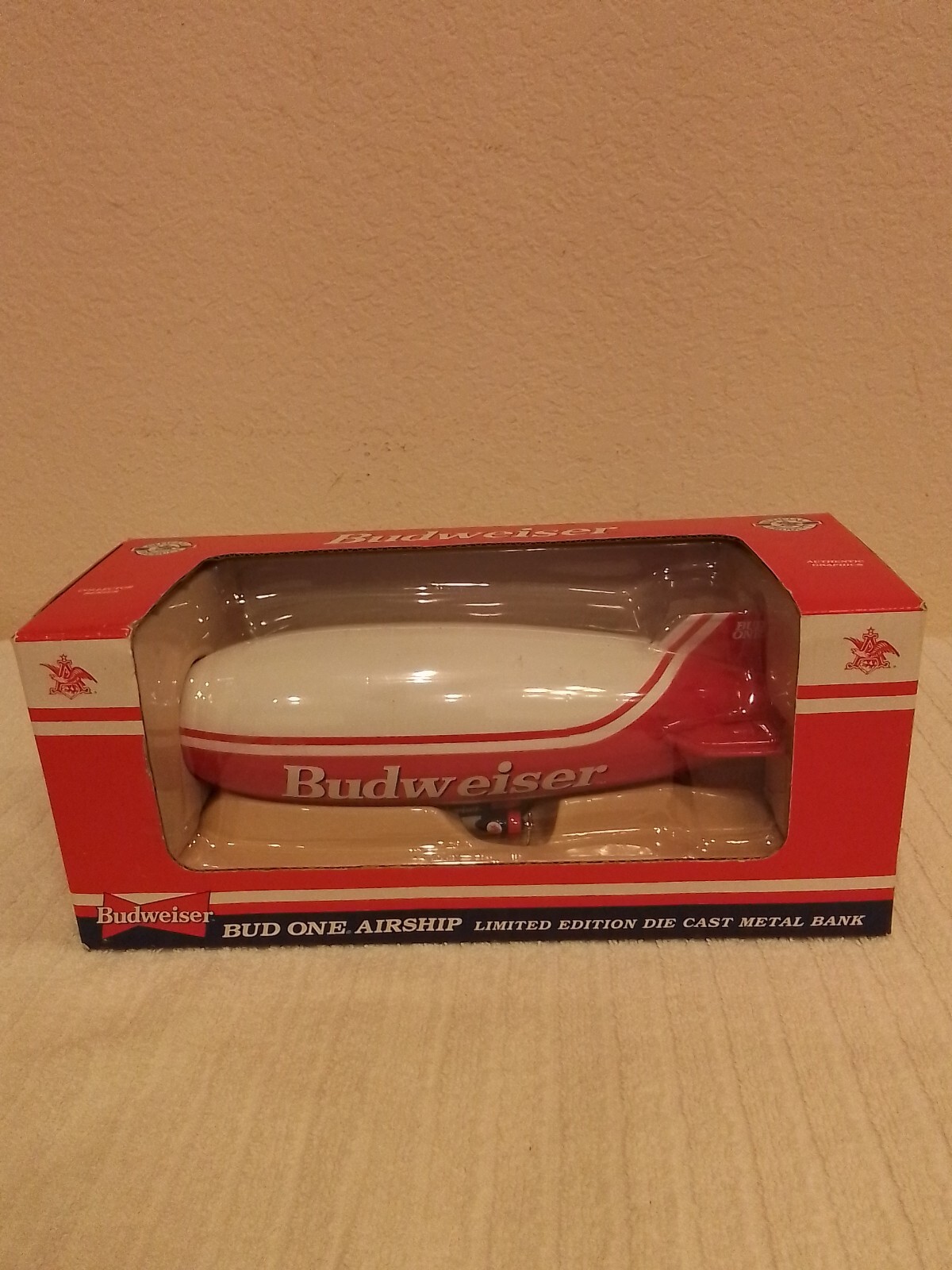 Die Cast LIBERTY CLASSICS BUDWIEISER BUD ONE AIR SHIP BLIMP RED AND WHITE Bank