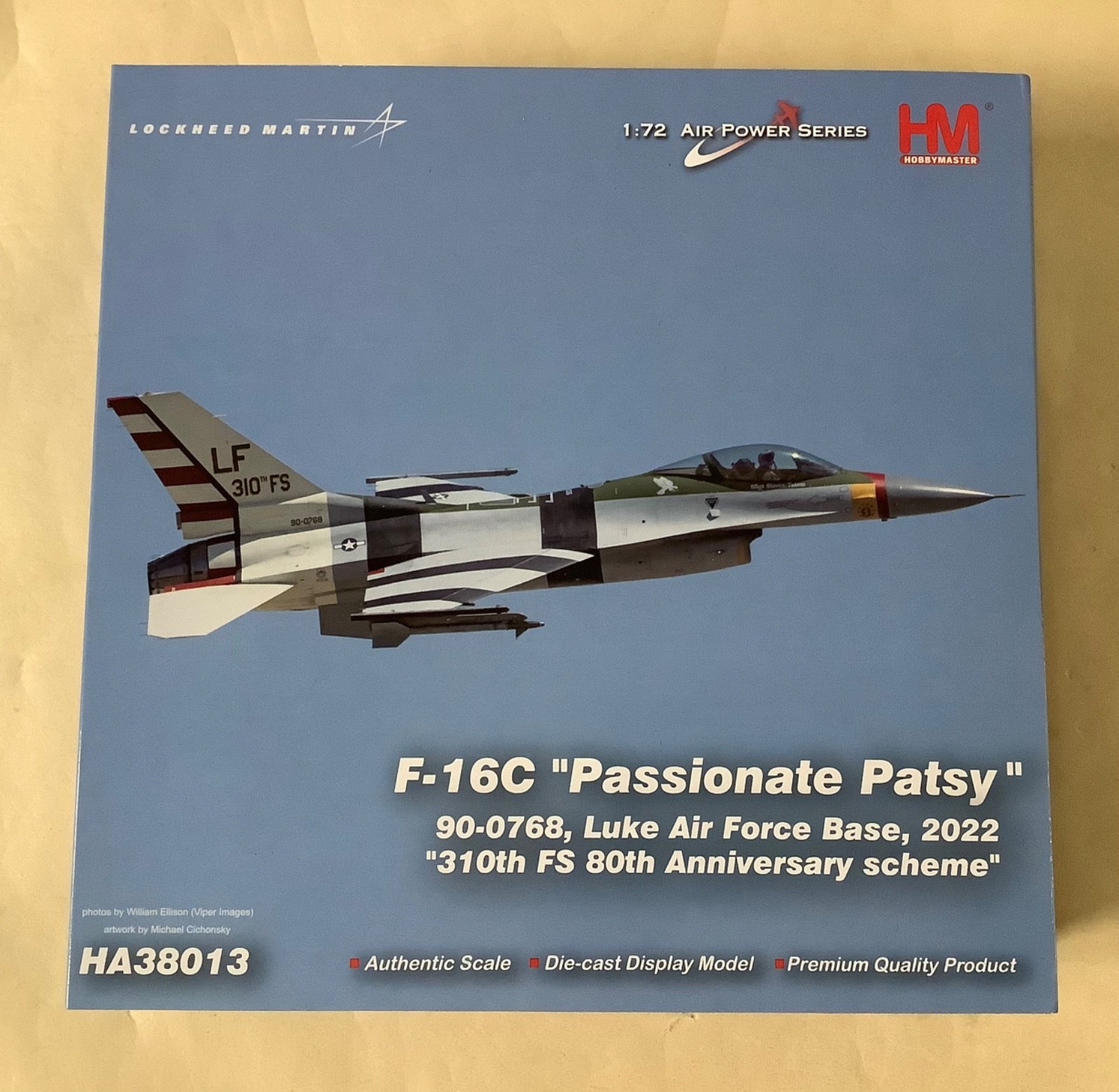 HOBBYMASTER 1:72 F-16C PASSIONATE PATSY, 310TH FS 80TH ANNIVERSARY 2022 HA38013