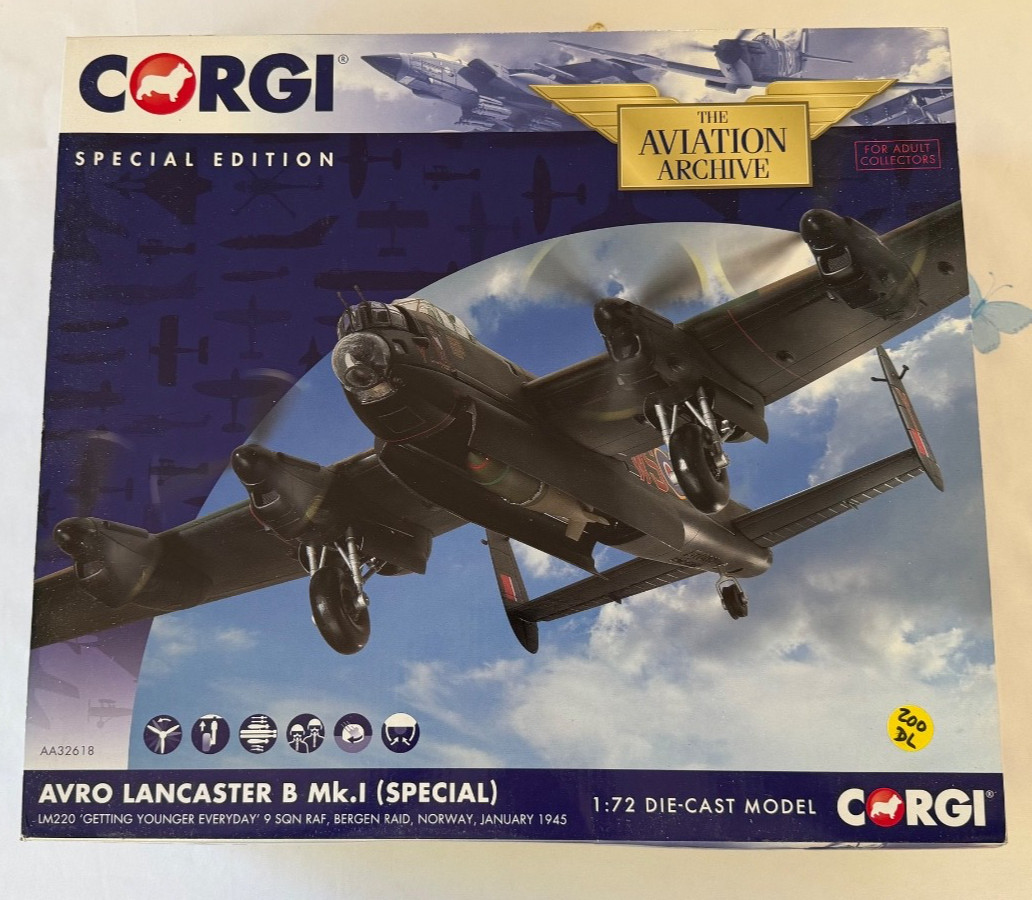 1/72 CORGI AA32618 AVRO LANCASTER B MK.1 ( SPECIAL) 9 SQN RAF, BERGAN RAID, 45