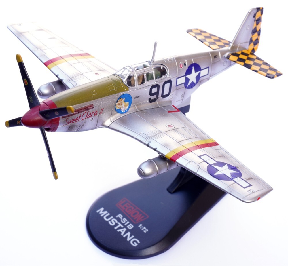 P-51 P-51B Mustang “Sweet Clara II” 319th FS, 325th FG 1/72 Scale Diecast Model