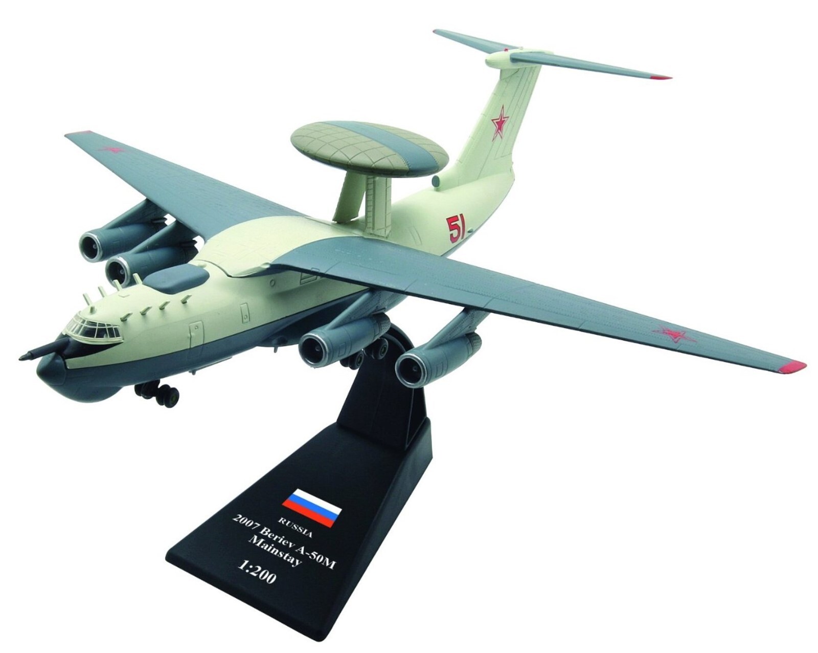 Amercom 1:200 Beriev A-50M Mainstay Russian AF Red 51 Ivanovo Severny AB ACLB12