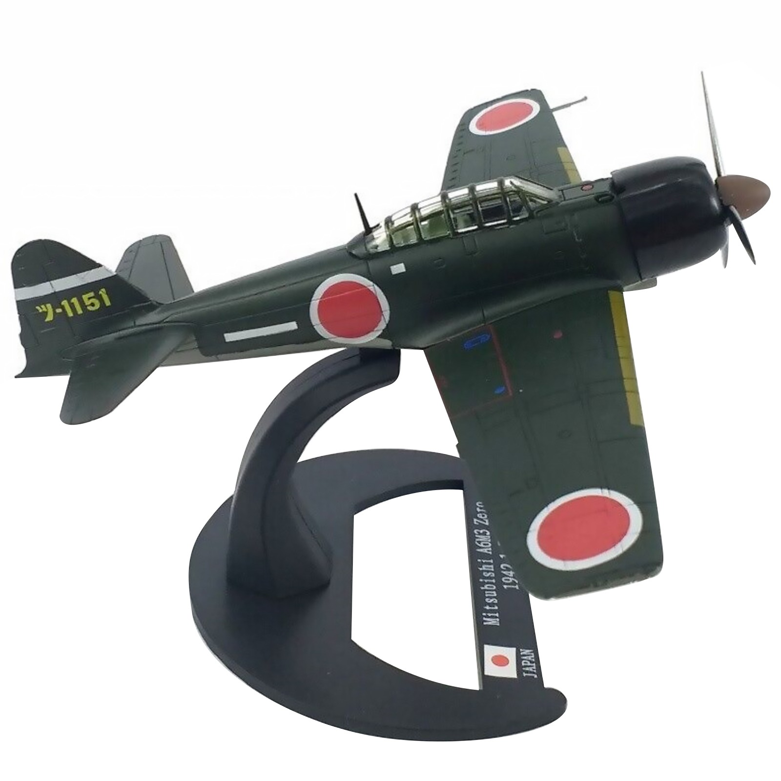 1/72 Scale WWII 1942 Japanese A6M3 Zero Fighter Alloy Aircraft Model with stand
