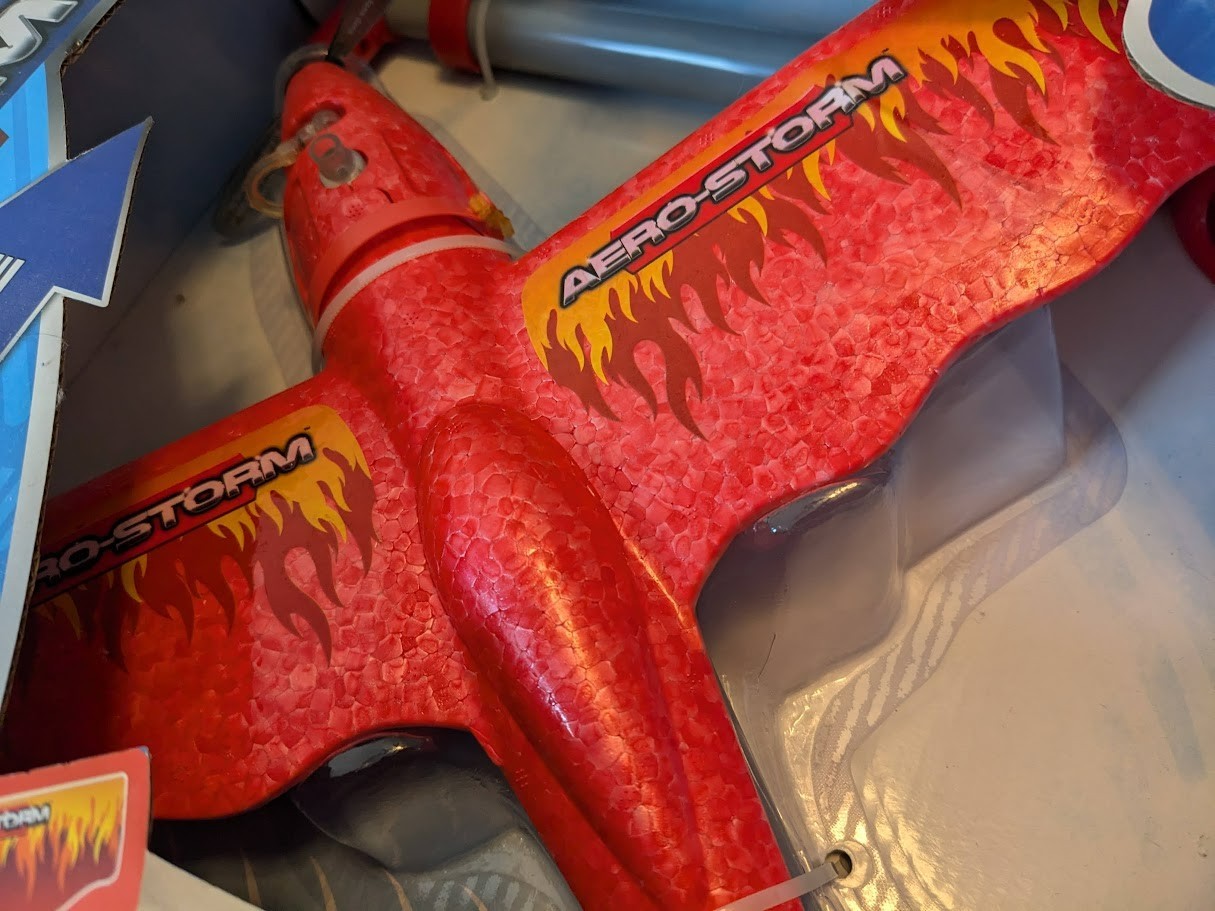 Top Secret Toys Aero Storm Aerobatic Toy Stunt Plane Red Air Powered