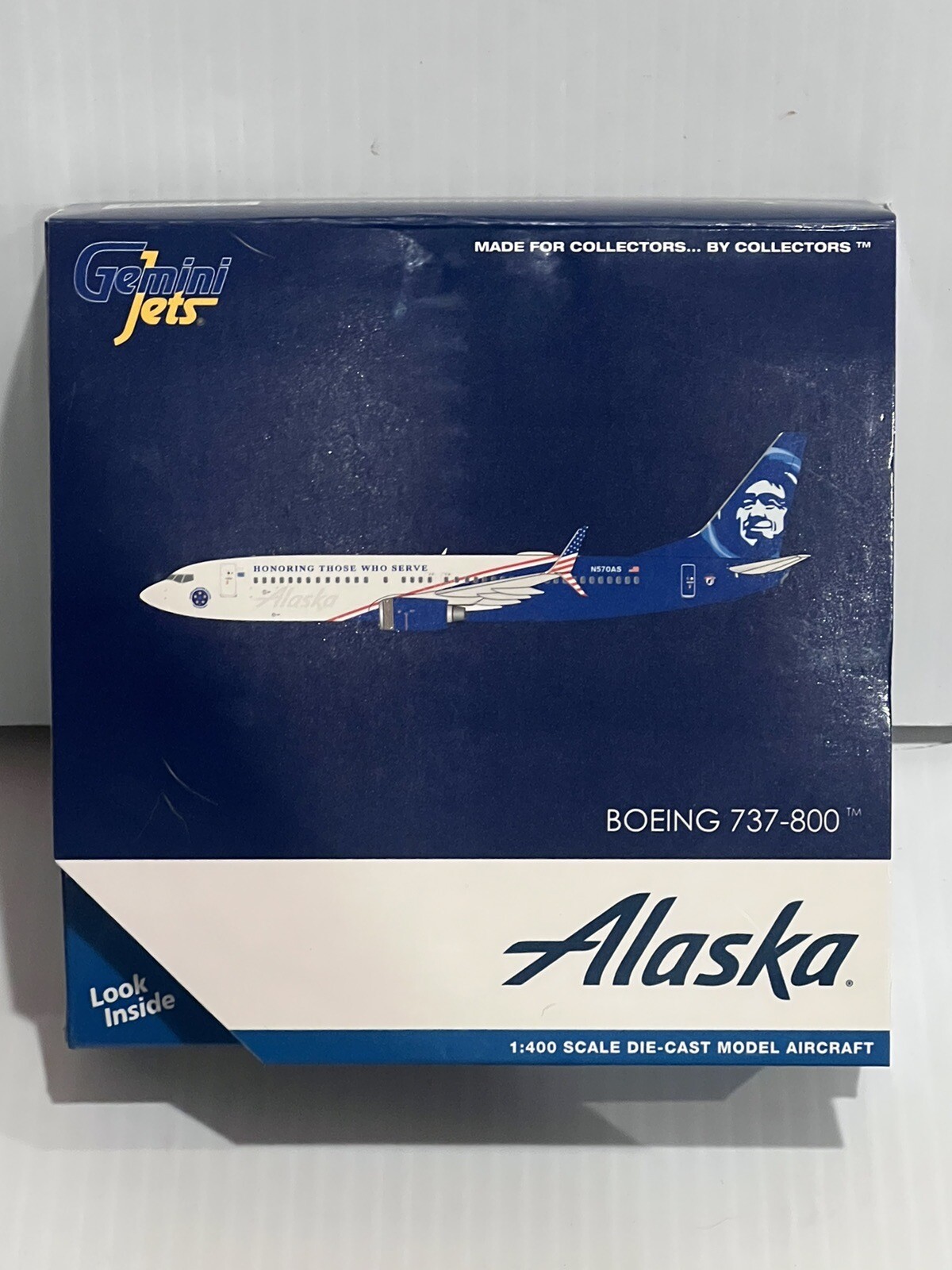 Gemini Jets Alaska Airlines Boeing 737-800 Troops N570AS GJASA2122 1:400 Scale