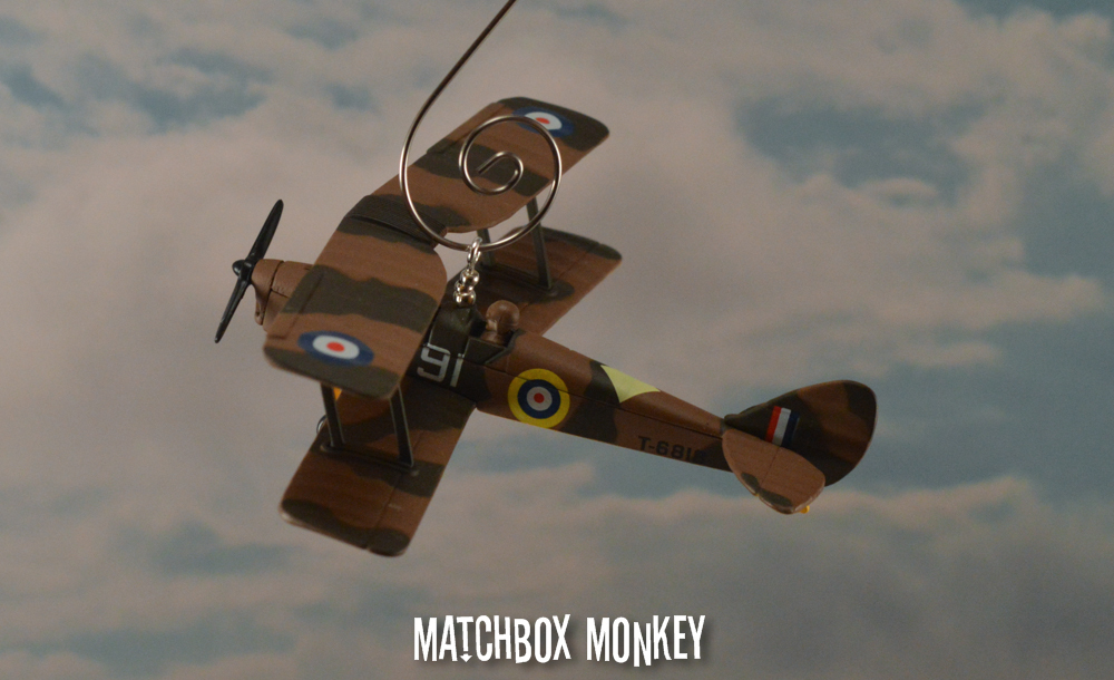 RAF Tiger Moth DH82 Biplane Single Prop Christmas Ornament Airplane Royal Plane