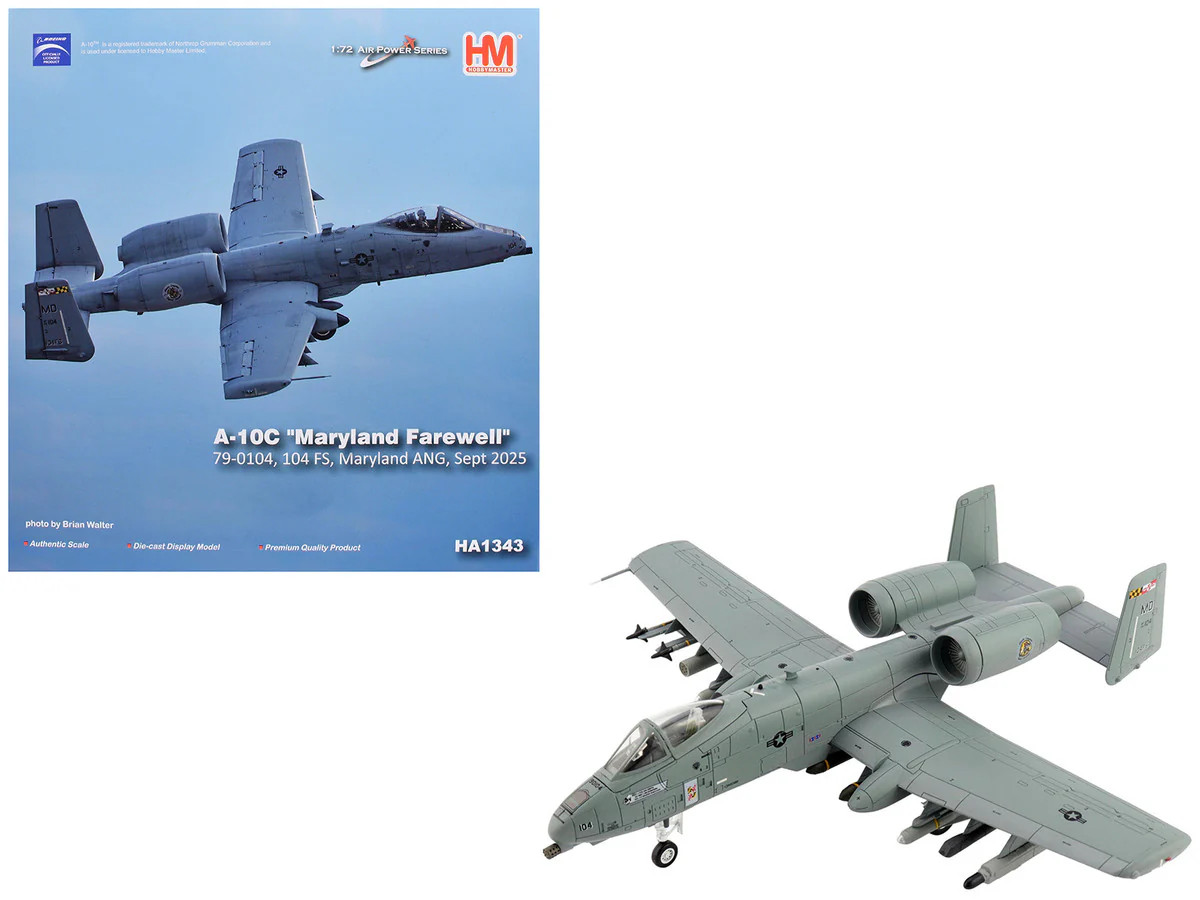Fairchild Republic A-10C Thunderbolt II Attack Aircraft “80-0283 Maryland Farew