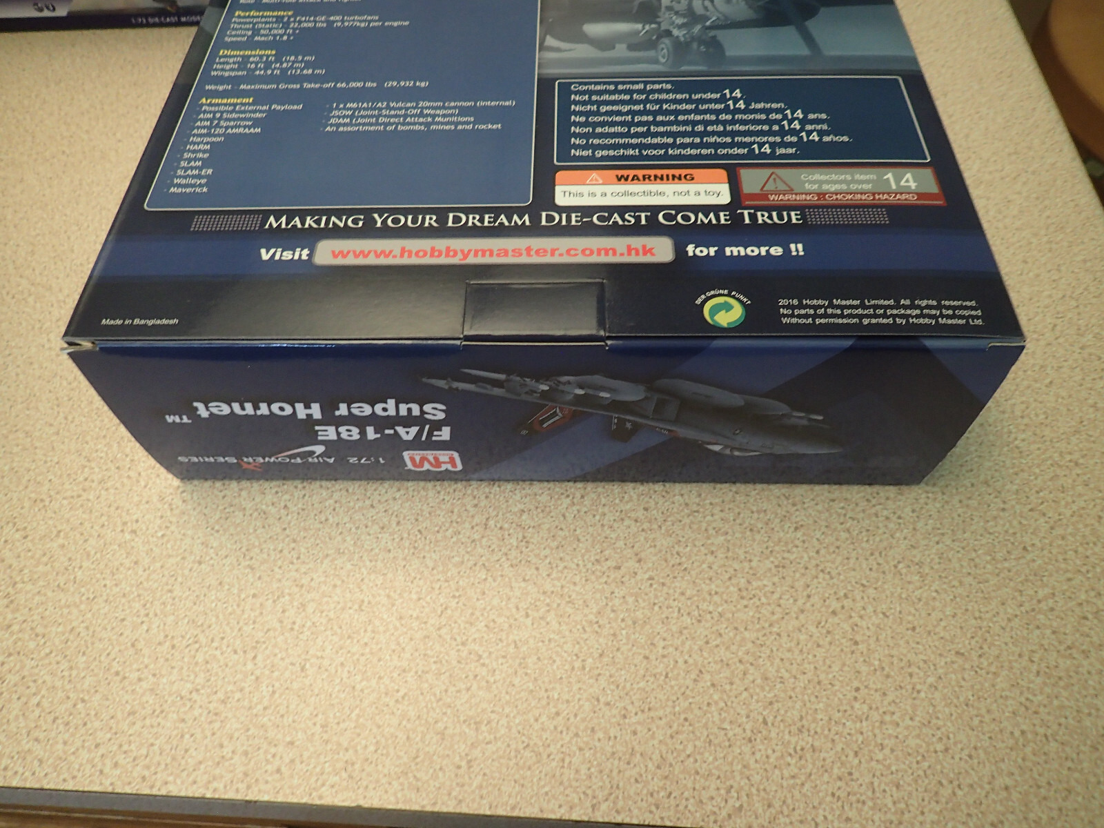 Hobbymaster HA5129 1:72 F/A-18E Super Hornet “Top Gun” 2020 Sealed