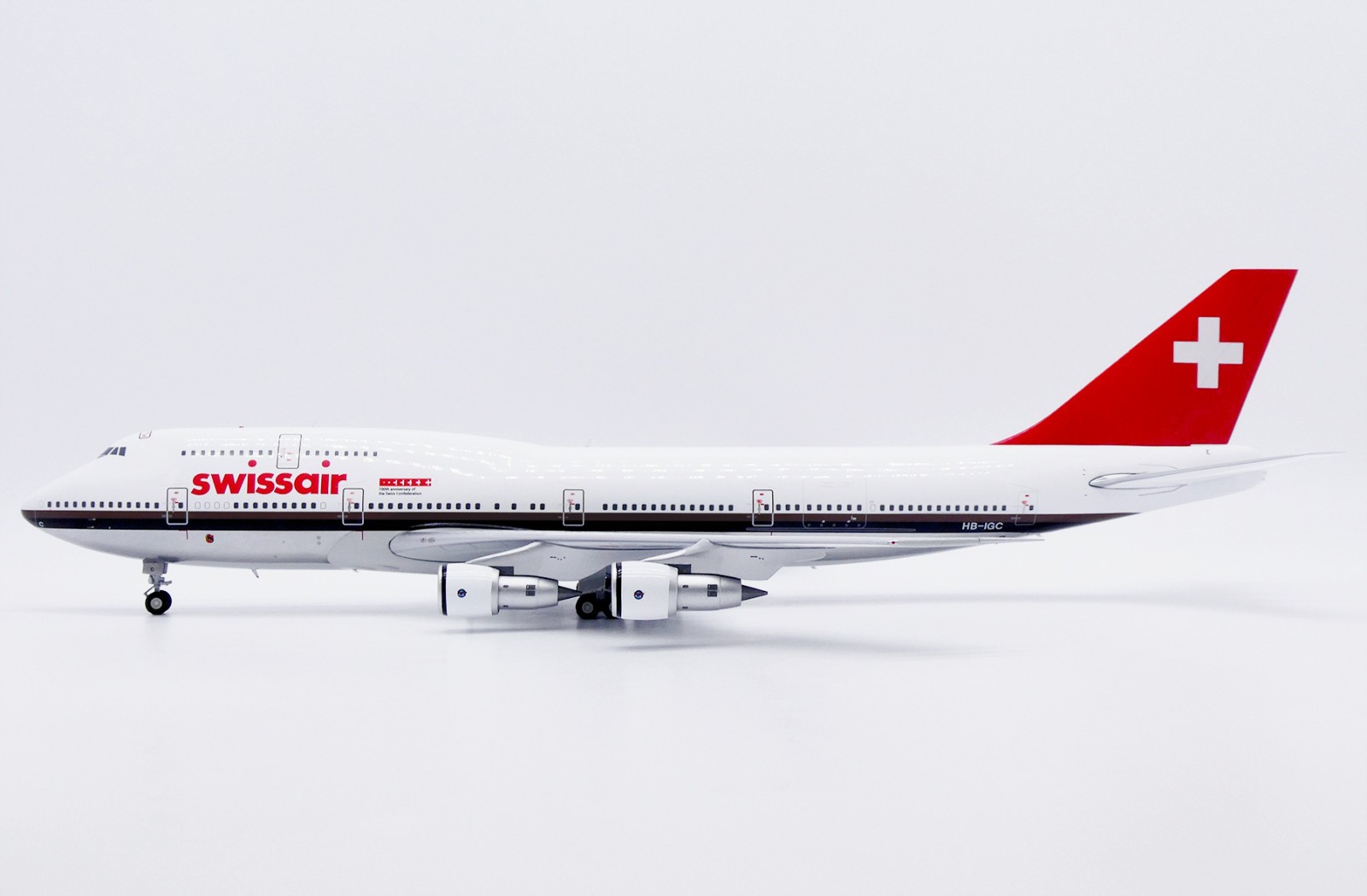 JC Wings 1:200 Swissair Boeing B747-300 “Swiss Confederation” HB-IGC