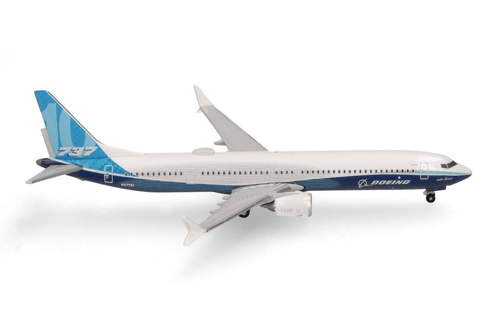 New! Herpa 538404 Boeing 737 MAX 10 in house livery, reg. N27751 – 1:500 diecast