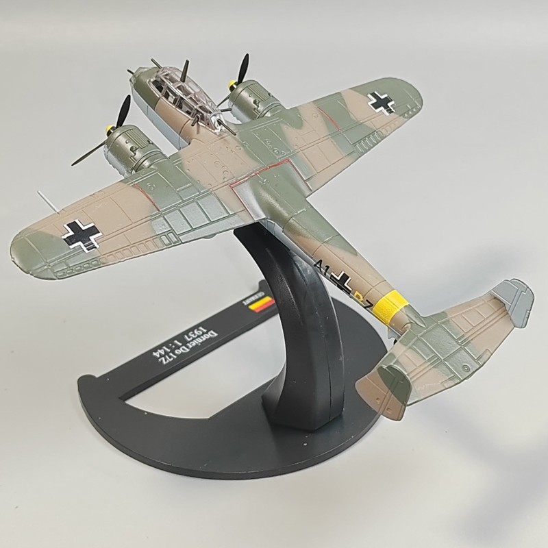 1:144 WW2 Luftwaffe Dornier Do 17Z Bomber Model Diecast Military Collection Gift